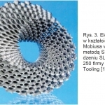 Rys. 3. Element w kształcie wstęgi Mobiusa wykonany metodą SLM na urządzeniu SLM realizer 250 firmy MCP-HEK Tooling