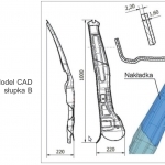 Rys. 1. Model CAD słupka B