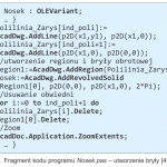 Rys. 4. Fragment kodu programu Nosek.pas – utworzenie bryły [4]