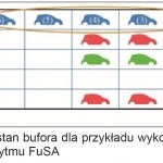 Rys. 3. Początkowy stan bufora dla przykładu wykorzystania sprzężenia informacyjnego algorytmu FuSA