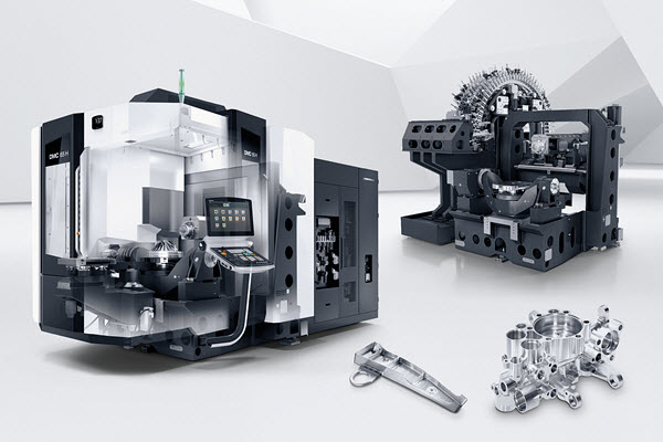 Dzięki unikalnej koncepcji, maszyna monoBLOCK DMC 65 H łączy elastyczność i ergonomię 5-osiowej maszyny pionowej z produktywnością i niezawodnością obróbki poziomego centrum obróbkowego