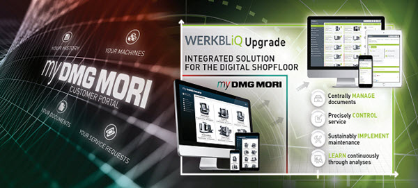 Portal dla klientów my DMG MORI do zautomatyzowanego serwisowania i zarządzania częściami zamiennymi; dzięki aktualizacji WERKBLiQ obsługuje również produkty innych firm (fot. DMG MORI)