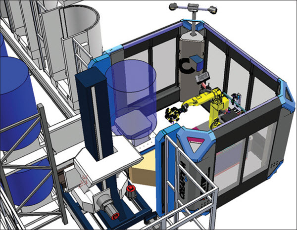 Automatyczny system skanujący CUBE-R firmy Creaform zintegrowany z linią produkcyjną