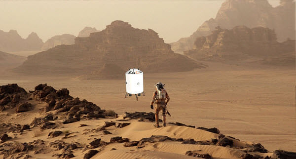 Wizualizacja lądowania na Marsie opracowana przez studentów z Koła Naukowego Off-Road