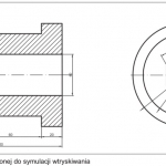 Widok grubościennej tulejki przeznaczonej do symulacji wtryskiwania