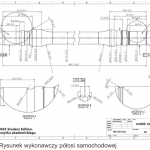 Rys. 1. Rysunek wykonawczy półosi samochodowej