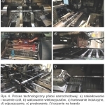 Rys. 4. Proces technologiczny półosi samochodowej: a) nakiełkowanie i toczenie czół, b) walcowanie wielowypustów, c) hartowanie indukcyjne, d) odpuszczanie, e) prostowanie, f) toczenie na twardo